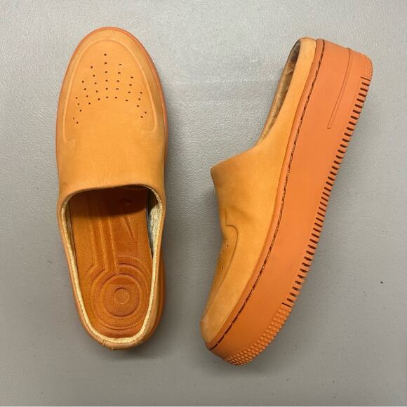 Nike Air Force 1 One Orange Shoes Slip On Lover Xx Comfort Slides Womens Size 8 - Picture 1 of 7
